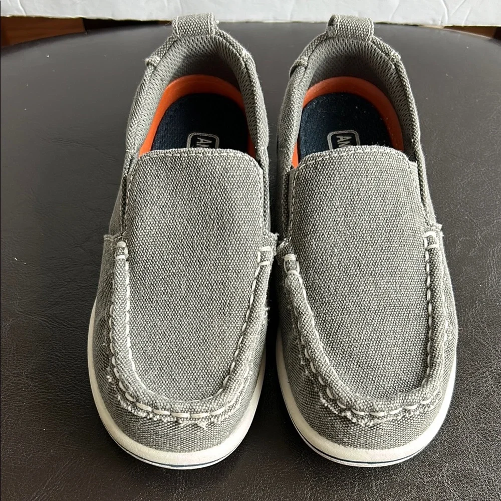 Anchors Edge Bay Boys Gray Slip-On Shoes, Jimmy, Texile size 12M 🌞